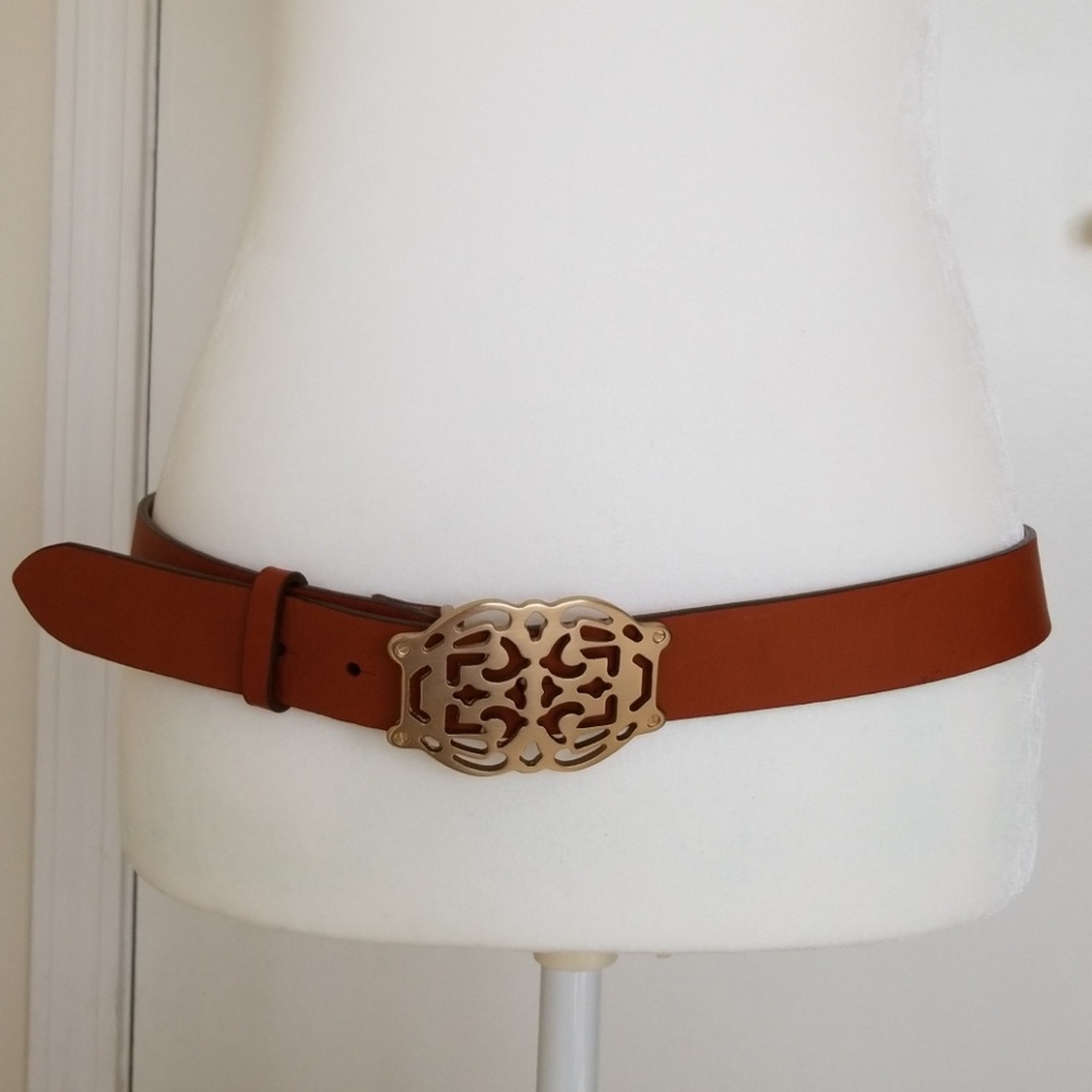 Leather belt brown